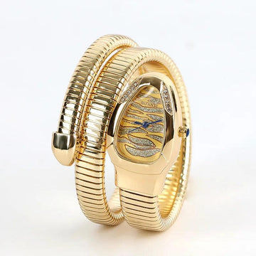 New Top Creative Design Pattern Dial  Snake Shape Quartz Ladies Watches - Fashion Unique Strap Waterproof Wristwatch